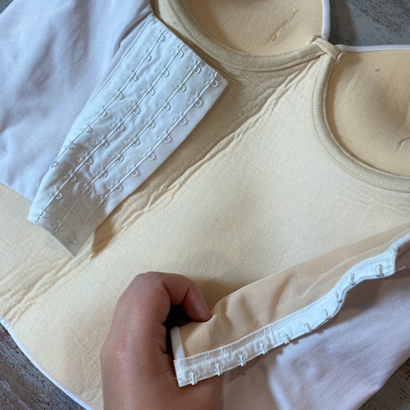 New Davids Bridal padded push up White Bustier 38B - Picture 6 of 7